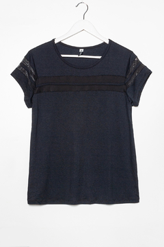 Imagen de R1083/2 Syes, Remera con lineas microtull, Talles grandes