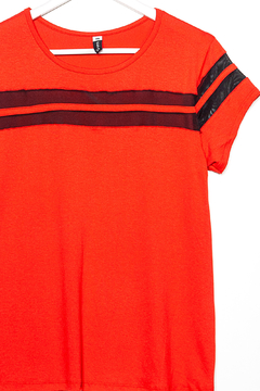 R1083/2 Syes, Remera con lineas microtull, Talles grandes en internet