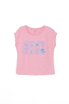 Remera Lynx. Remera algodón manga kimono estampada - SYES | Mayorista