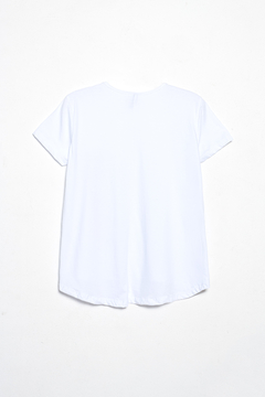 Remera Ayira, Remera básica estampa Cuadrado flores, Syes talles grandes - tienda online