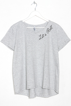 R1092/A Syes, Remera evase estampa Lets roll, Talles grandes - SYES | Mayorista