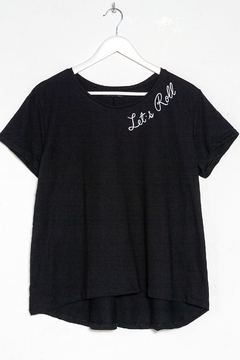 R1092/A Syes, Remera evase estampa Lets roll, Talles grandes