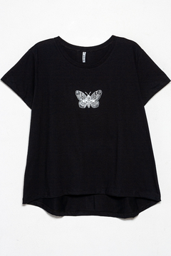 R1092/I Syes, Remera algodón estampa Libelula, Talles grandes - SYES | Mayorista