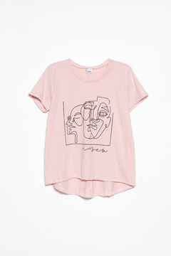 Imagen de Remera Hydrusad, Remera algodon evase estampada cara linea