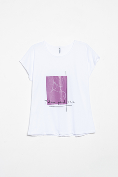 Imagen de Remera Kisai, Remera jersey estampa THIS GIRL, Syes Talles grandes
