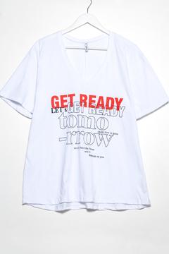 R1100/2/A, Remera algodón GET READY, Talles grandes