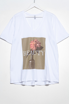 R1100/2/C, Remera algodón BEAUTY, Talles grandes en internet