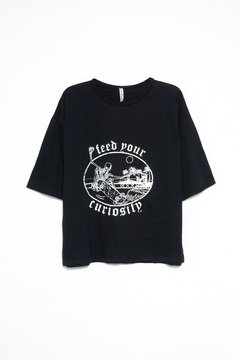 Remera Kesia, Remera manga cuadrada estampa Calavera, Syes talles grandes