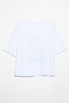 Remera Dinka, Remera manga cuadrada estampa club amour corazón, Syes talles grandes - comprar online