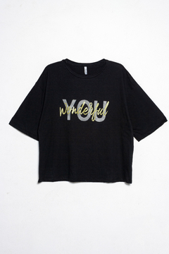 Remera Tiaret, Remera básica manga cuadrada corta wonderful/you, Syes Talles grandes
