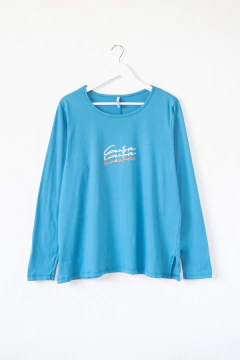 Remera BRIANA, Remera manga larga, recta con escote redondo ESTAMPA COUTURE - comprar online