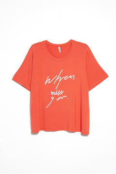 R1124/2/C, Remera básica viscosa When i miss you, Syes talles grandes