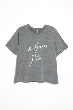 R1124/2/C, Remera básica viscosa When i miss you, Syes talles grandes en internet
