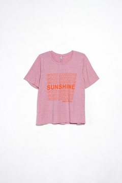 Remera Chamaleon, Remera básica estampada "SUNSHINE" - tienda online