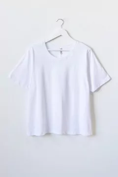 Remera GISELLA, Remera básica de cuello redondo y manga corta, lisa