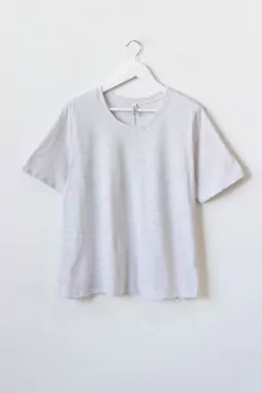 Remera GISELLA, Remera básica de cuello redondo y manga corta, lisa