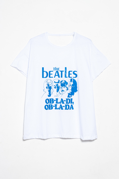 Remera Naki, Remera manga corta espalda en V estampa The beatles, Syes talles grandes en internet