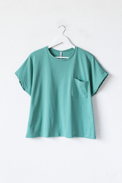 Remera GEORGIA, Remera con mangas caidas, y bolsillo en delantero