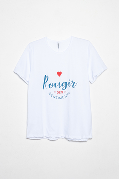 Remera Zulai, Remera básica algodón estampa rougir des sentiments, Syes talles grandes en internet