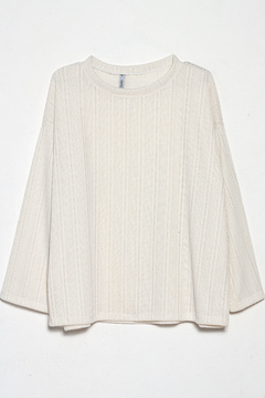 R1172/1/A Syes, Sweater básico tejido zurich, Talles grandes - tienda online