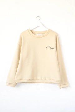 Buzo AMELIE, Buzo recto con cuello redondo estampado " Good energy"