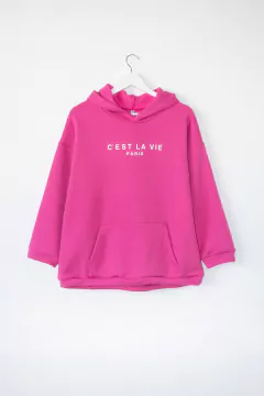Buzo MILA, Buzo canguro con capucha estampado "C`est la vie"