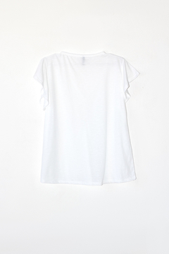 Remera Beranicas, Remera flame cartera y volado en manga - SYES | Mayorista
