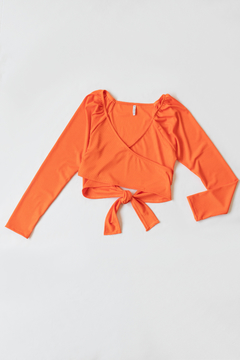 Top JASMINE, Top con lazo cruzado manga larga. - tienda online