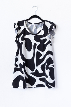Musculosa GARDENIA, Musculosa de modal estampado con volados en los hombros - comprar online