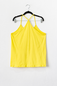 Musculosa BRENDA, Musculosa estilo deportiva de algodón lisa de breteles finos - tienda online