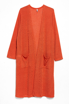 Saco Aluna, Saco de lanilla largo con bolsillos, Syes talles grandes - comprar online