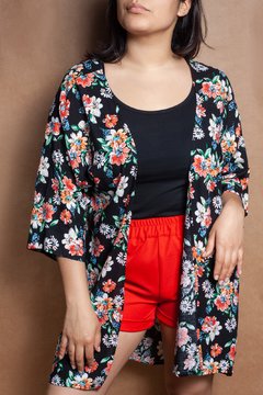 S592/1 Syes, Kimono estampado, Talles grandes - tienda online