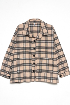 Camisaco Leiza, Camisaco cuadrillé con botones, Syes talles grandes