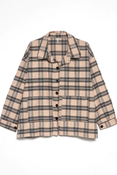 Camisaco Leiza, Camisaco cuadrillé con botones, Syes talles grandes
