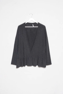 Saco Verónica, Saco de lanilla con recorte en cuello y volado - SYES | Mayorista