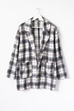Blazer EMILSE, Blazer a cuadros con bolsillos plaqué en delantero