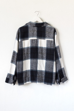 Camisaco PAOLA, Camisaco a cuadros con bolsillos y botones