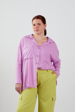 Camisa DAIANA, Camisa oversize con bolsillos plaqué