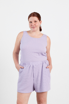 Musculosa SAUCE, Musculosa de waffle con cartera y botones en lateral - comprar online