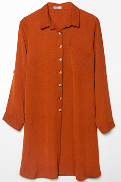 V727/1 Syes, Camisa larga semi abotonada, Talles grandes en internet