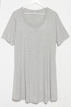 V745 Syes, Vestido corto de viscosa crepe, Talles grandes en internet