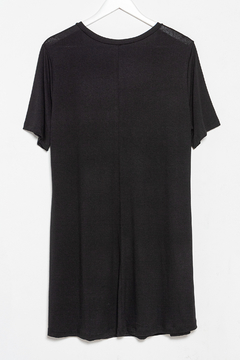 V745 Syes, Vestido corto de viscosa crepe, Talles grandes en internet