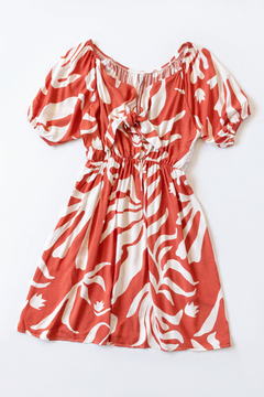 Imagen de Vestido SHEILA, Vestido corto con frunce en mangas y nudo en escote
