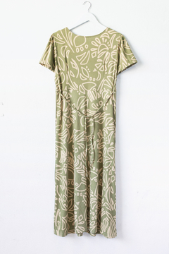 Imagen de Vestido MAR Estampado, Vestido largo con recorte en busto y escote en V