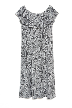 Imagen de Vestido Spersak Cebra, Vestido de modal con volado en busto