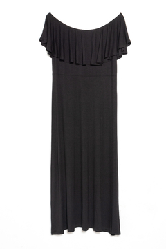 Vestido Spersak Liso, Vestido de modal con volado en busto en internet