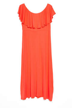 Vestido Spersak Liso, Vestido de modal con volado en busto - comprar online