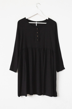 Vestido ANDRA, Vestido amplio, manga larga con frunces y cartera - comprar online