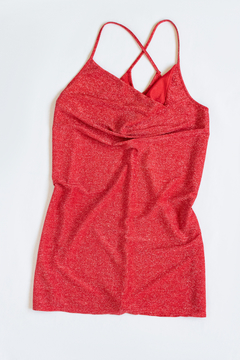 Vestido CASSIE, Vestido corto con escote buche y breteles