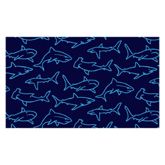 TOALLA ESTAMPADA DE MICROFIBRA - Tiburón azul